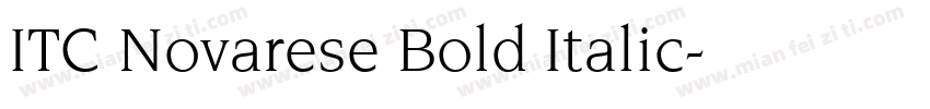 ITC Novarese Bold Italic字体转换